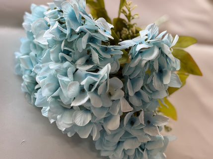 Hortensia artificiala ⌀20cm (7 flori) albastru pal