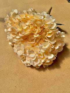 Hortensia artificiala ⌀25cm crem gălbui
