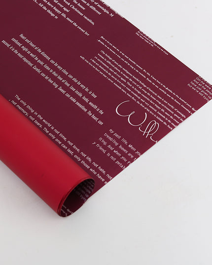 Ambalaj buchet flori waterproof 58x58cm visiniu