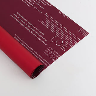 Ambalaj buchet flori waterproof 58x58cm visiniu