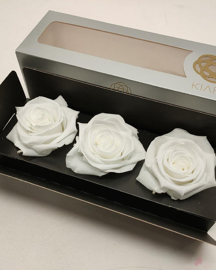 Trandafir criogenat Ø7-8cm S/3 alb