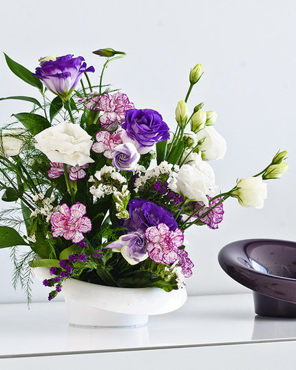 Ikebana Mori Ø9cm plastic alb