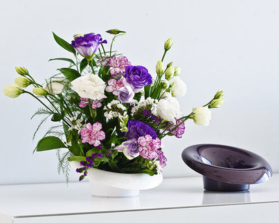 Ikebana Mori Ø9cm plastic alb