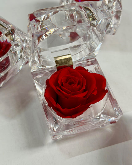 Trandafir criogenat cub - rosu 4 cm