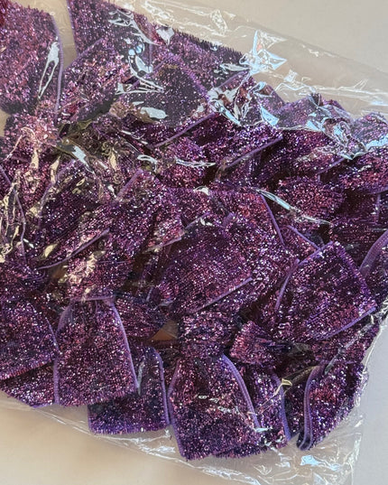 Deco fundita mov cu sclipici S/12