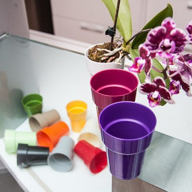 Ghiveci plastic mini Ø6cm rosu