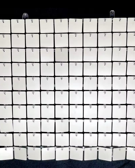 Panou cu paiete alb patrat