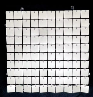 Panou cu paiete alb patrat