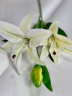 Crin artificial (2 flori) alb