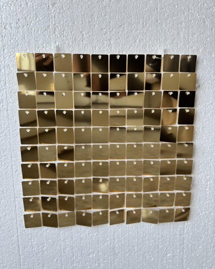 Panou cu paiete auriu inchis patrat