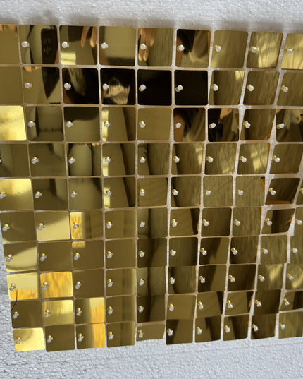 Panou cu paiete auriu deschis patrat