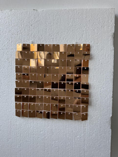 Panou cu paiete aramiu patrat