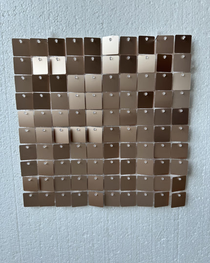 Panou cu paiete champagne matte patrat