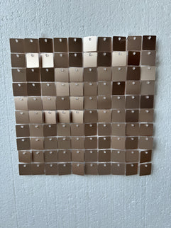 Panou cu paiete champagne matte patrat