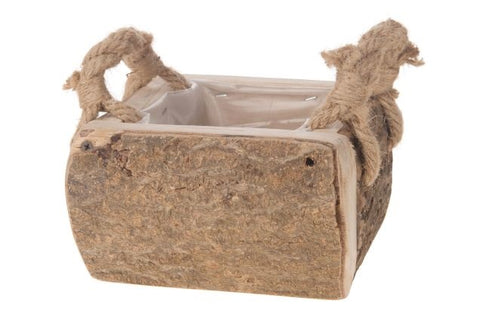 Cos lemn cu franghie 20x20x12 cm