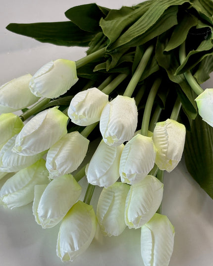 Lalele artificiale S/20 alb