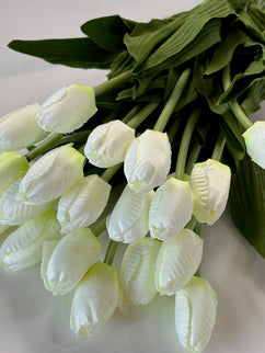 Lalele artificiale S/20 alb