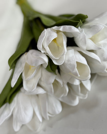 Lalele artificiale S/10 alb