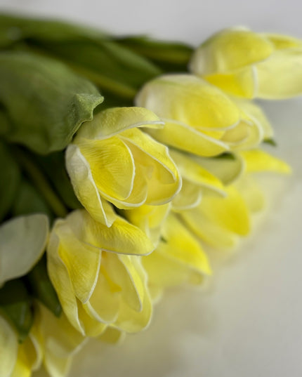 Lalele artificiale S/10 galben pal