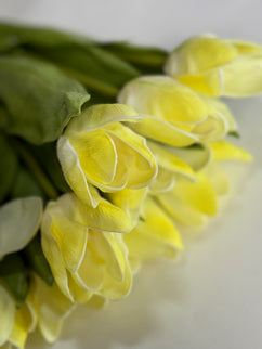 Lalele artificiale S/10 galben pal