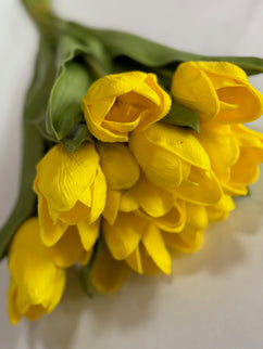 Lalele artificiale S/10 galben