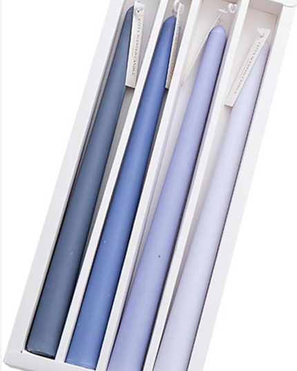 Set lumanari conice S/4 albastru