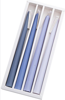 Set lumanari conice S/4 albastru