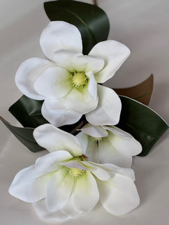 Magnolia artificiala alba 3 flori