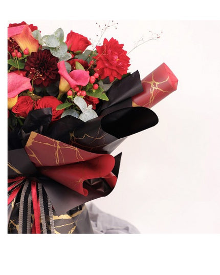 Ambalaj waterproof marmur maro cu auriu