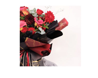 Ambalaj waterproof marmur burgundy cu auriu