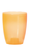 Ghiveci orhidee transparent Ø12cm portocaliu