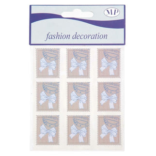 Eticheta autocolant fundita albastra S/9