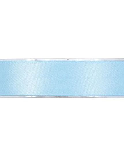 Panglica satin dublu mat 25mmx15m albastru