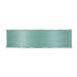 Panglica satin dublu mat 25mmx15m light tiffany