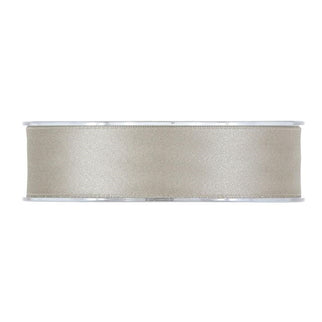 Panglica satin dublu mat 25mmx15m argintiu