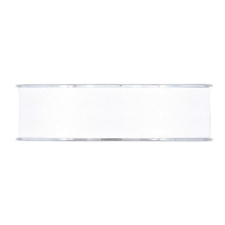 Panglica satin dublu mat 25mmx15m alb