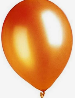 Baloane latex 12cm portocaliu metalizat S/200