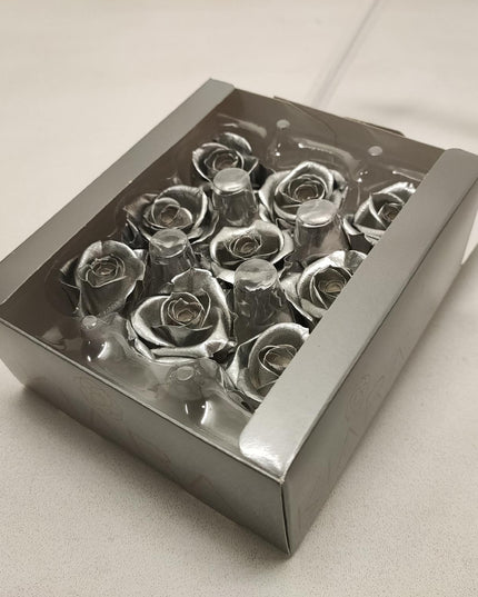 Trandafir criogenat Ø3.5cm argintiu