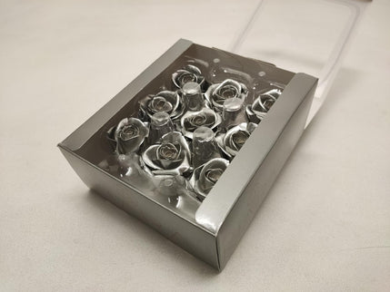 Trandafir criogenat Ø3.5cm argintiu