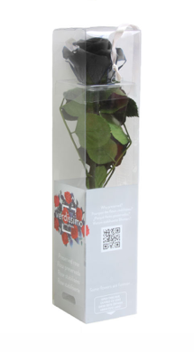 Trandafir criogenat tija 27cm Ø3.5-4.5cm negru