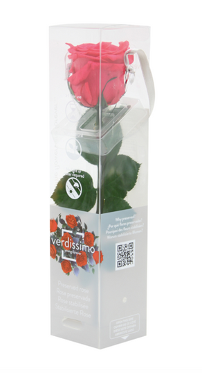 Trandafir criogenat tija 27cm Ø3.5-4.5cm roz inchis
