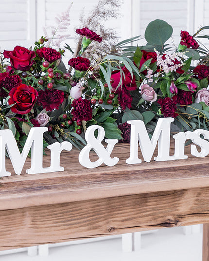 Decor masa lemn ''Mr&Mrs''