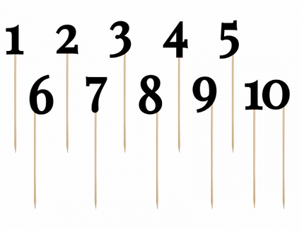 Decor numere masa negru S/11