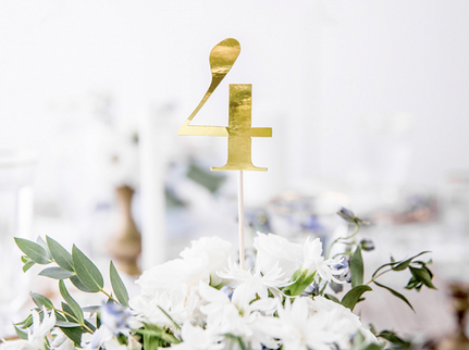 Decor numere masa auriu S/11