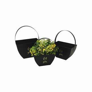 Set 3 cutii flori S3.168 negru