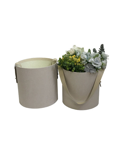 Set 2 cutii flori S2.23 catifea alb