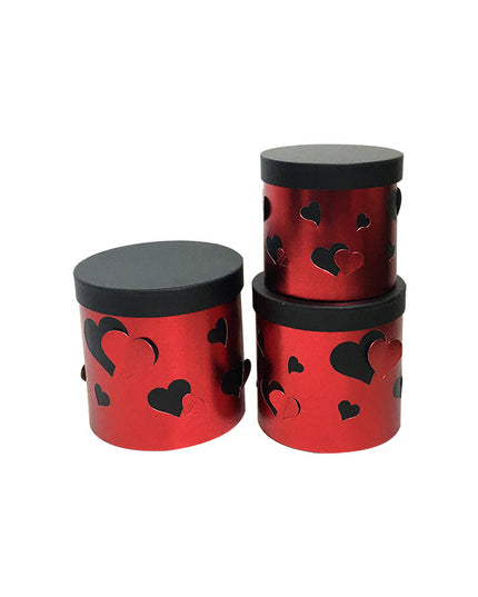 Set 3 cutii flori S3.158 rosu