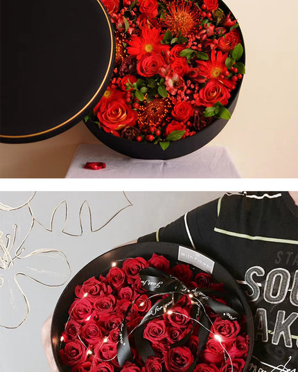 Cutie flori S1.87 "100 Trandafiri" negru