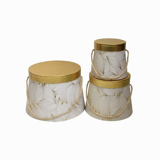 Set 3 cutii flori S3.93 marmur alb