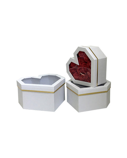 Set 3 cutii flori S3.156 alb